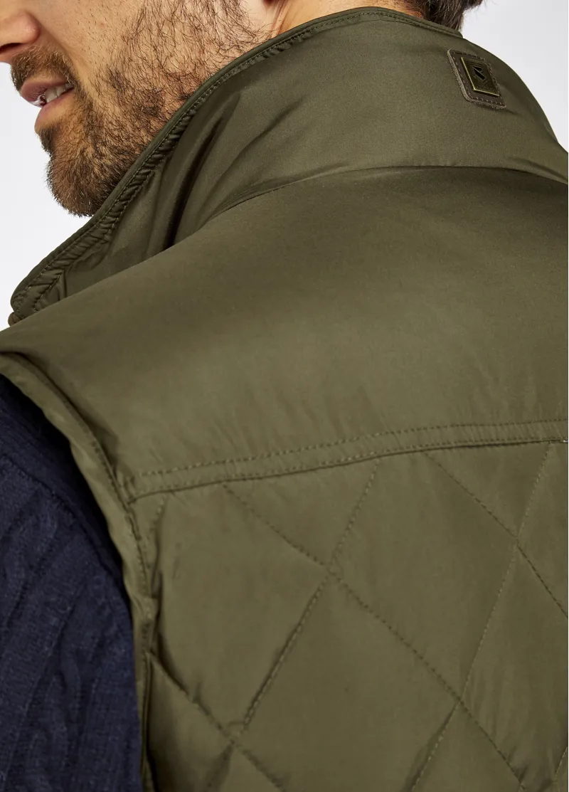 Dubarry Mens Davis Quilted Gilet Olive-2